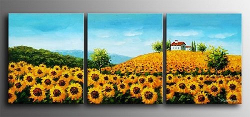 Tranh hoa hướng dương phong thủy