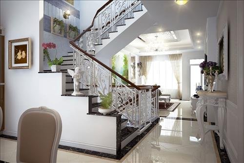 cách hóa giải cầu thang giữa nhà