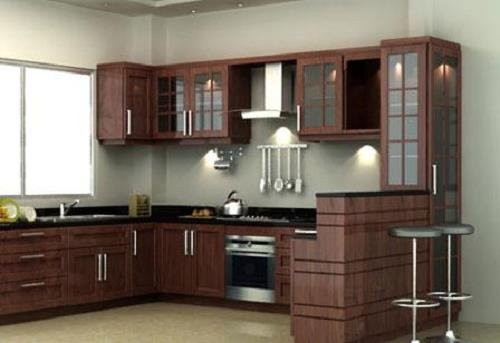 cửa chính đối diện bếp