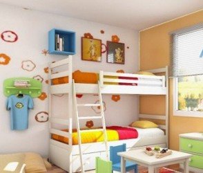 Giường tầng giúp tiết kiệm diện tích phòng trẻ
