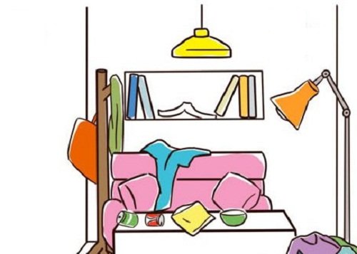 kiêng kị phòng khách lộn xộn